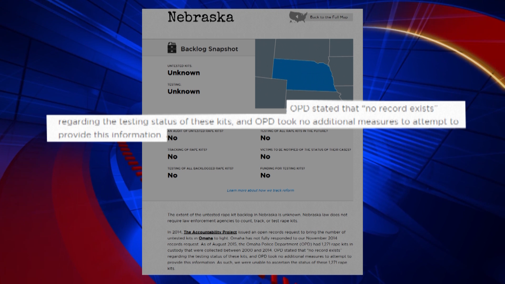 Records show majority of collected rape kits are never tested