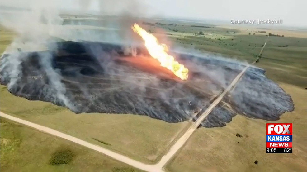 Gas Line Explosion In Central Kansas Results In Tower Of Fire | KSAS