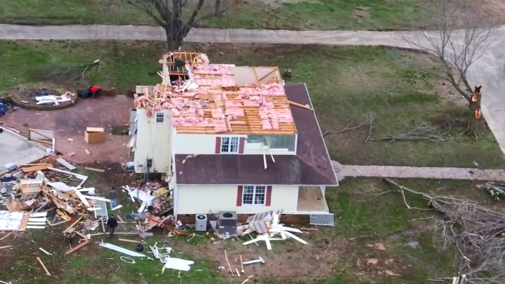 Drone video shows Clarksville tornado damage WZTV