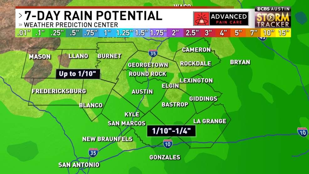Rainyes, rain!possible in afternoons this week KEYE