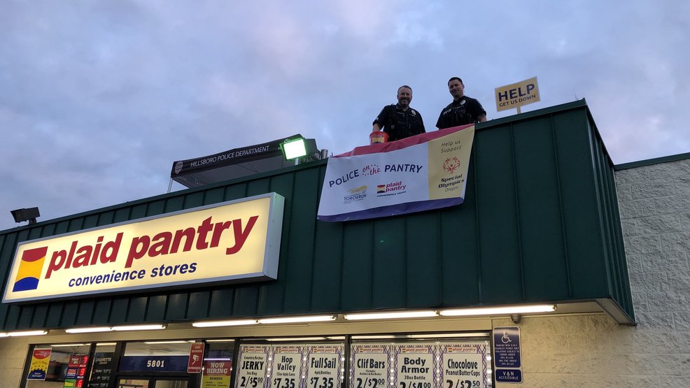 Police Post Up On Plaid Pantry Roofs Ask For Donations To Support