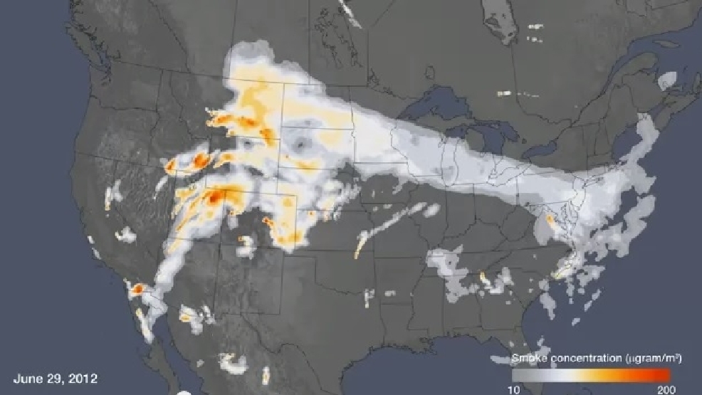 Smoke, Haze from Western Wildfires Travels to Virginia WSET