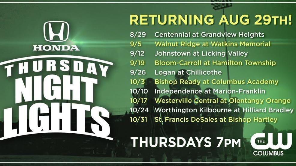 2018 Thursday Night Lights Schedule released WWHO