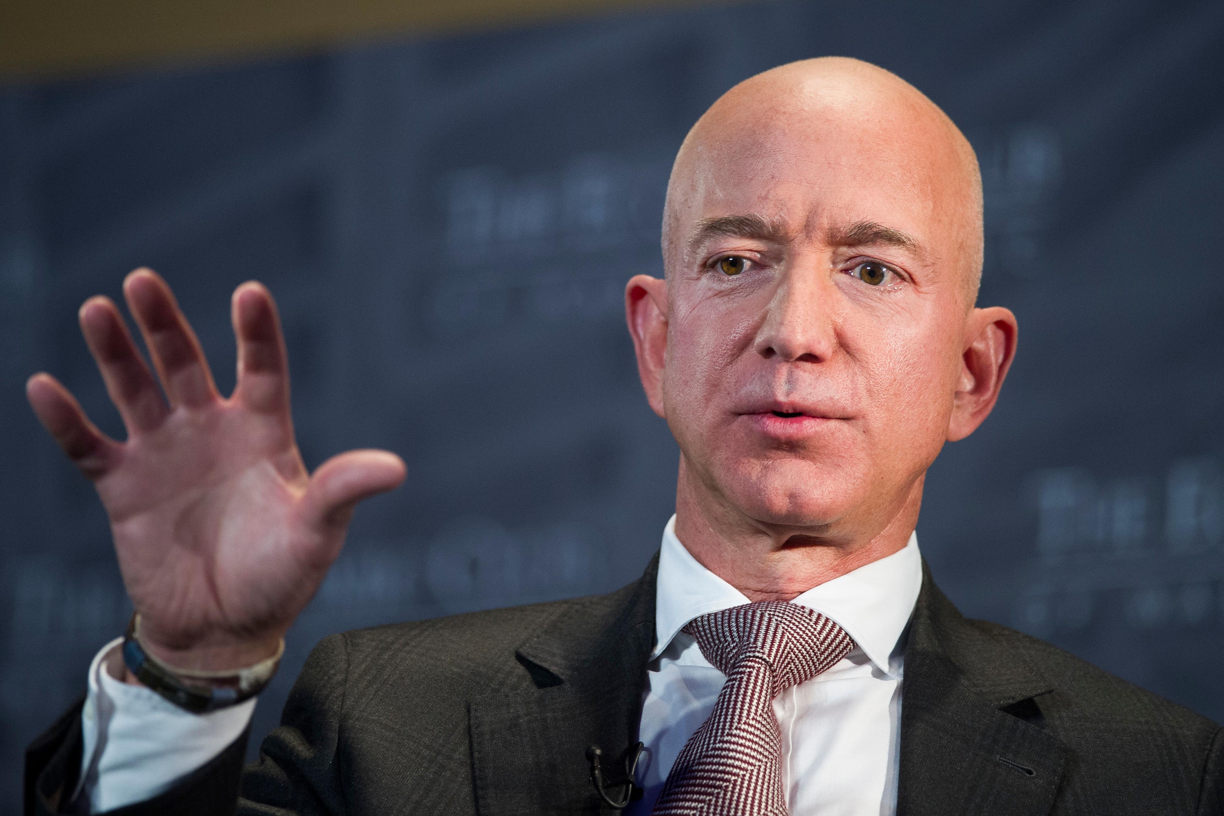 13, 2018, file photo jeff bezos, amazon founder and ceo, spekss
