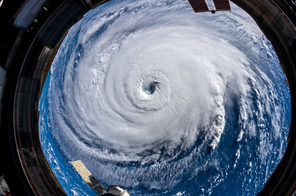 views of hurricane florence as seen from the international space