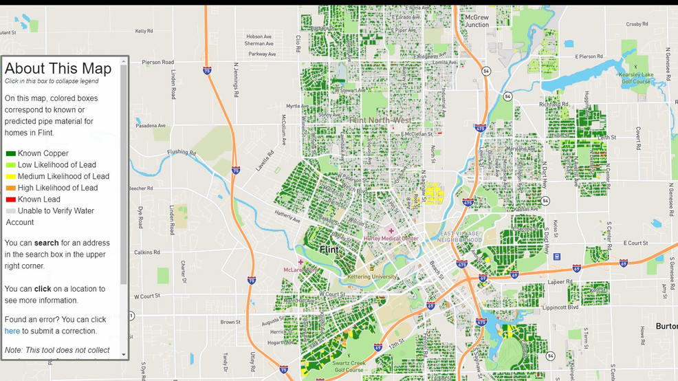 New map predicts where lead service - E08bb316 8776 4e31 91cd 25e3fb8457ec Large16x9 FlintServiceLineMap 